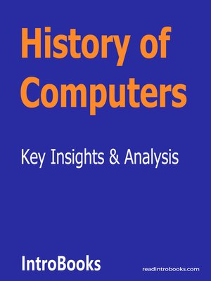 cover image of History of Computers